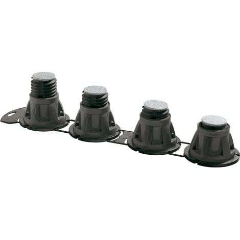 Lot de 4 pieds réglables pour receveur de douche 450kg par pied – Hauteur ajustable 85 à 135 mm – Patins antidérapants pour stabilité – Dubourgel