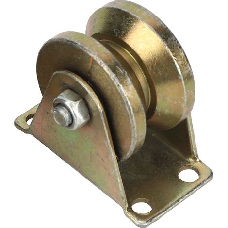 Lot de 2 roulettes de type V pour portail coulissant, rail de guidage à gorge en V pour porte coulissante de machine industrielle (1/5)
