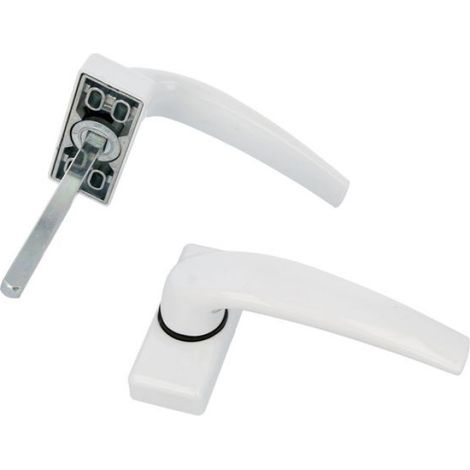 Poignées de porte - DELTA - Aluminium - Blanc - 121 x 72 mm (1/5)