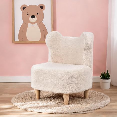 Fauteuil enfant en mousse beige 47 x 43 x 53 cm (1/5)