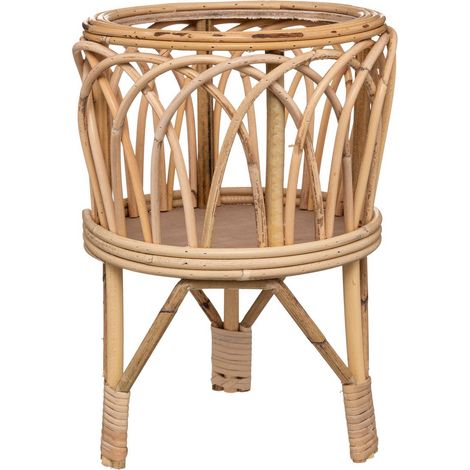 Maceta Carmen - beige - ratán H39 cm - Atmosphera créateur d'intérieur