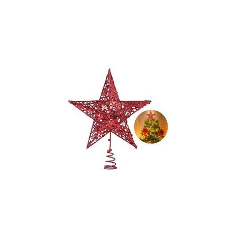 Étoile scintillante 10 pouces pour cime d'arbre de Noël, décoration intérieure de fête – (1/5)