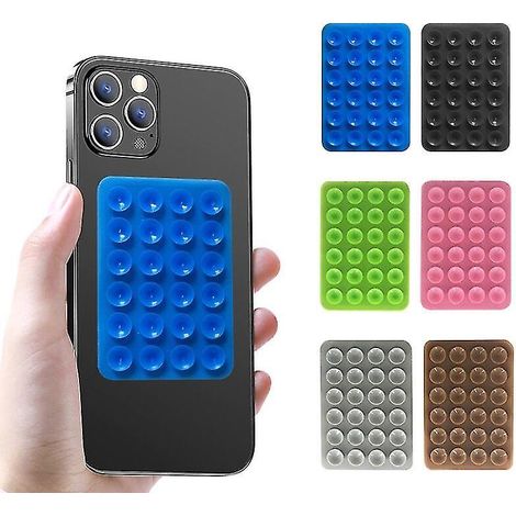 Set mit 6 Silikon-Saugnapf-Handyhaltern, selbstklebendes Zubehör für Selfies und Videos.
