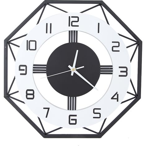 Horloge murale 3D moderne en fer, grande taille, silencieuse (sans tic-tac), décoration pour salon (1/5)