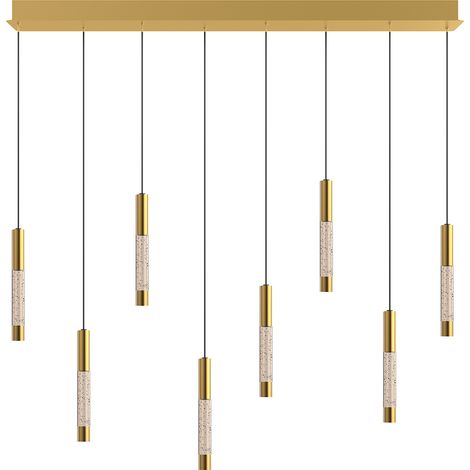 Suspension - laiton - Alisio - verre métal - lampe design - LED (1/4)