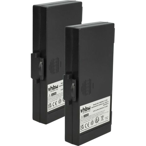 vhbw 2x Battery compatible with Hetronic TG Radio, Walkie-Talkie (2000 mAh, 9.6 V, NiMH) (1/4)