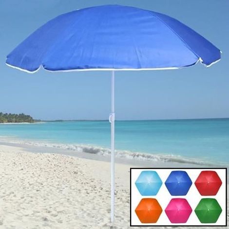 TrAdE Shop Traesio - Ombrellone Mare Spiaggia Scoglio In Tnt ø130x152cm Con 6 Stecche Da 75cm 6 Colori 629604a - (1/5)