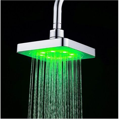 Green Mobility-Douchette multifonction avec débit réglable,Spray supérieur lumineux à LED de 6 pouces (1/3)