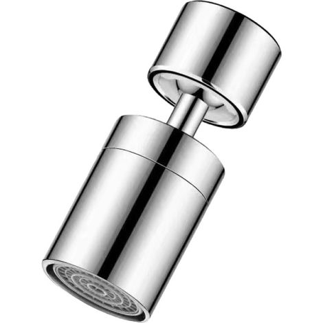 Aérateur de robinet pivotant en laiton (1 pièce), 2 modes de jet réglables, protection pour robinet. (1/5)