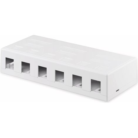 goobay Boîtier vide Keystone 6-port, montage simple par encliquetage (79379) (1/2)