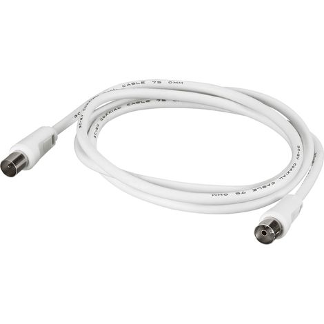 Legrand - Rallonge télévision 1 fiche femelle et 1 fiche mâle Ø9,52mm - Longueur 2m - Blanc (1/4)