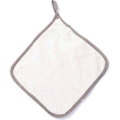 Chiffon de nettoyage de cuisine avec boucle de suspension, serviette douce absorbante en molleton de corail pour salle de bain domestique Beige (1/5)