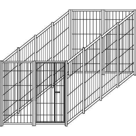 Recinzione in rete da esterno con zincatura a caldo da 400x200x altezza 180 cm (1/5)