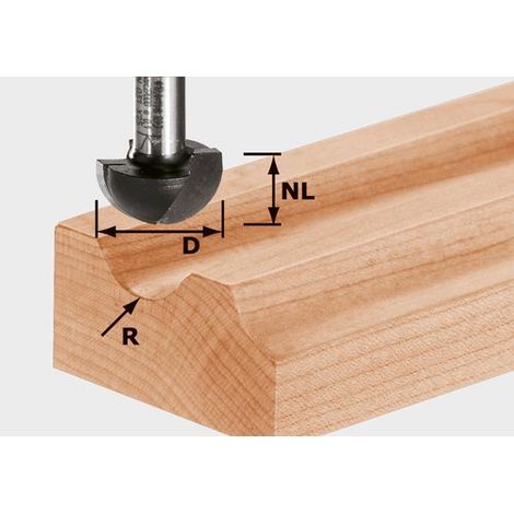 490983 Festool Fresa a raggio convesso HW S8 R4