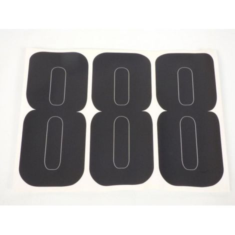 Autocollant 3 stickers PXP noir numero course pour moto chiffre