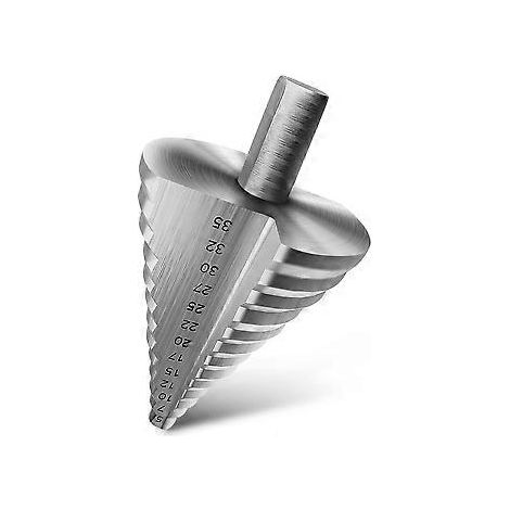 Foret à queue triangulaire de 10 mm - Idéal pour les métaux tendres, le bois et les plastiques (ne convient pas à l'acier inoxydable) - Foret à métaux à 13 dents - Foret conique et fraise à chanfreine
