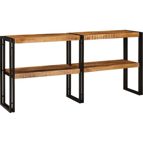 Maison Exclusive - Tavolo consolle con lo scaffale Marrone Legno di mango massello