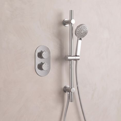 Signature Reflex Thermostatic Concealed Shower Valve with Adjustable Slide Rail Kit - Chrome (1/5)