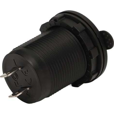 Chargeur de voiture USB, étanche IP40, émission de lumière bleue, boîtier noir, ignifugé UL94-V0, compatible avec les systèmes iOS et Android, convient aux voitures, bateaux, etc. (1/5)