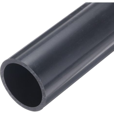 Tube Rigide en PVC, Tuyauterie Ronde, Tuyauterie pour Matériel, 40,6 mm ID, 48 mm OD, Longueur de 9 Pouces, Gris Foncé, Haute Résistance aux Chocs pour Tuyau d'Eau, Gaine de Câble (1/5)