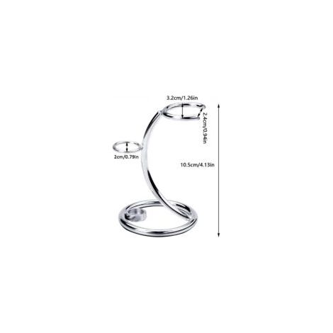 Supporto in metallo per rasoio e pennello da barba, porta rasoio resistente, kit professionale per la rasatura, design curvo 2 in 1 per uomo, per casa e viaggi - Crezuo