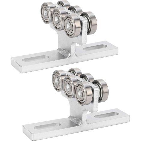 Ensemble de chariot à 6 roues, 2 pièces, pour rouleau de palan électrique PA200-PA1000, canal de support de 1 à 5/8 pouces ou plus, 255KG (1/5)