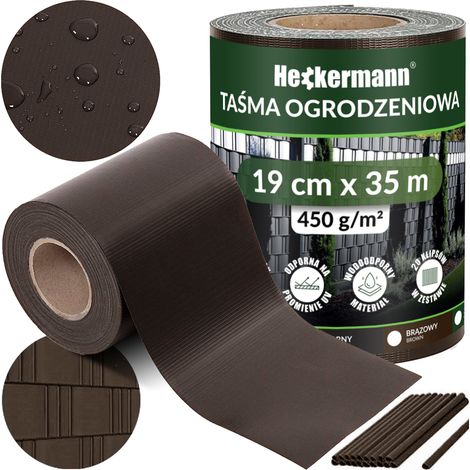 Heckermann Zaunband 19 cm x 35 m - Braun