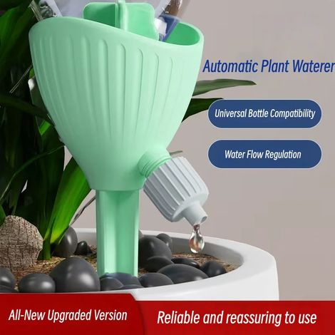 (6 pièces) Piquets d'arrosage automatiques pour plantes d'intérieur en pot, système d'irrigation goutte à goutte pour plantes grasses. (1/4)