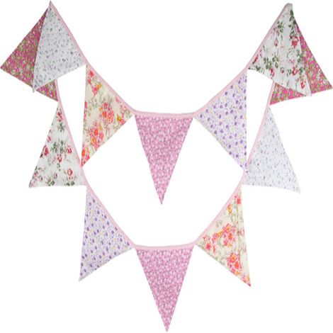Guirlande De Fanions - 12 Pièces - 3,2 M - Tissu Coton Imitation Lin - Résistante Aux Intempéries - Pour Décoration Extérieure Et Intérieure (1/5)