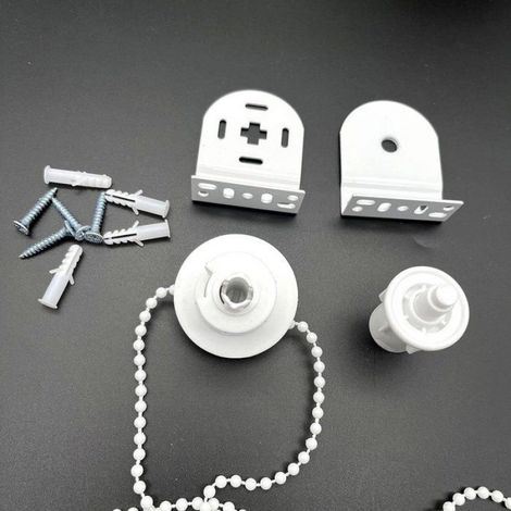Mécanisme Store Enrouleur 32mm, Kit Réparation avec Chaîne Perles, Supports Fixation (1/4)
