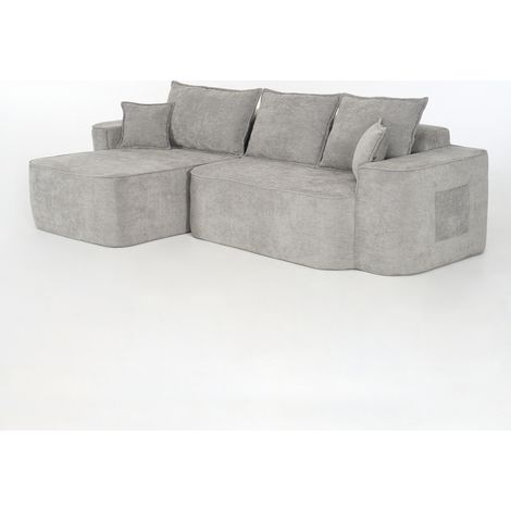 Canapé Cloud Couch modular XXL profonde Chenille gris 262cm x 144cm x 65cm ZIPSOFA (1/5)