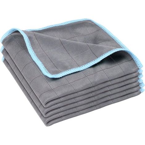 Juego de 3 paños de microfibra de carbono para ventanas,30 x 30 cm,paños de pulido sin pelusa para ventanas y automóviles sin marcas (1/5)