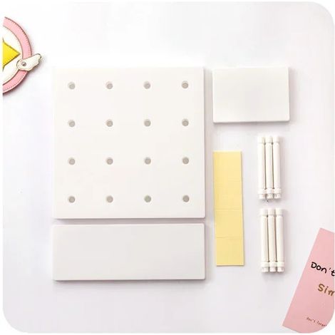 (blanc) Présentoir mural sans perçage, organisateur de rangement pour assiettes, salon, cuisine, chambre, décoration murale, étagère murale (1/5)