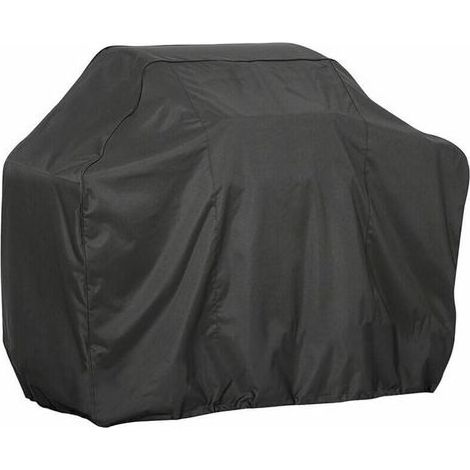 Housse De Barbecue En Tissu Oxford 210D Noir Recouvert D'Argent, Imperméable, Résistante, Indéchirable Et Anti-Poussière, Adaptée Pour BBQ, Gril à Gaz, Gril Électrique Au Charbon, 145x61x117CM (1/5)