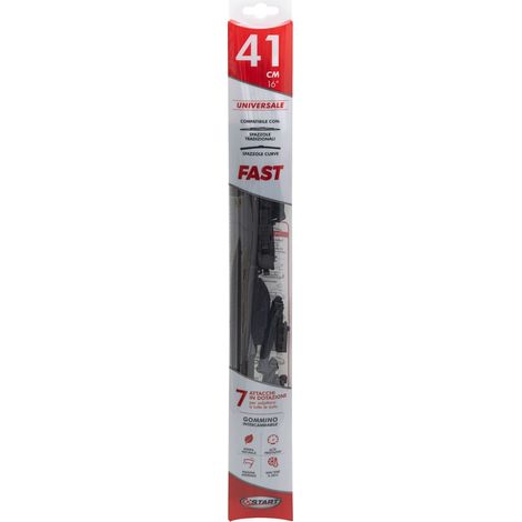 Spazzola tergicristallo singola Fast 41 cm - 16", per spazzole tradizionali e curve (1/4)