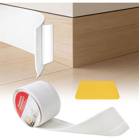 Plinthe Souple Autoadhésive,Blanc Moulure Plafond,Aucun Perçage Requis,Corniere PVC,Plinthe Adhesive,Convient Salles de Bains et Cuisines et Murs Irréguliers(8M X 7 CM)