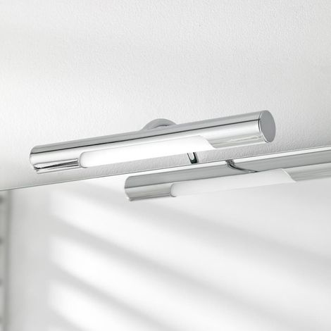 Aplique baño LED “León” (5W 5700K 271lm) IP44 fabricado en acero y zamak color blanco y cromo (1/5)