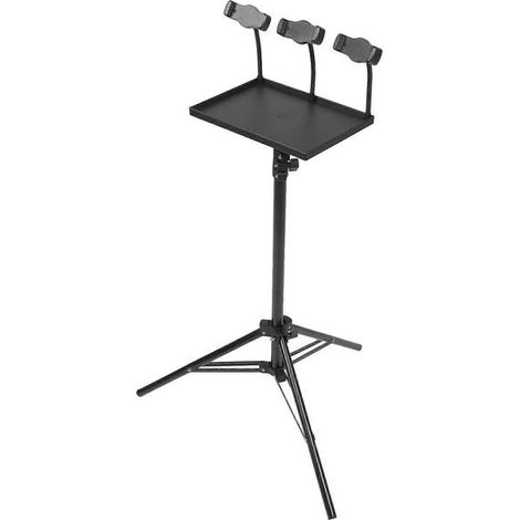 Support trépied pour projecteur avec support pour téléphone intégré, idéal pour les diffusions en direct (1 unité). (1/5)
