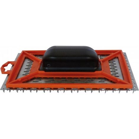 Mondelin – Taloche-gratton amovible 14 x 25 cm – Pour enduits avec finition grattée – Poignée ergonomique – Connecteur vissé