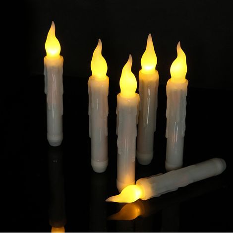 6 décorations d'Halloween en cire à tige électronique - Décorations Harry Potter - Bougies LED - Décoration d'Halloween sorcières Fournitures de fête de Noël (1/5)