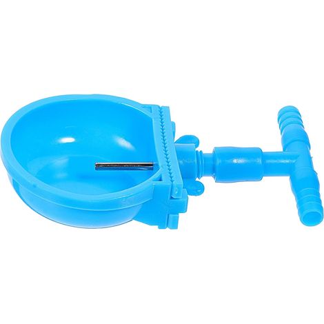 4 pièces de bols en plastique pour lapins avec grande capacité, bol d'eau bleu pour animaux de compagnie, facile à utiliser et anti-goutte pour la maison et la cage (1/5)