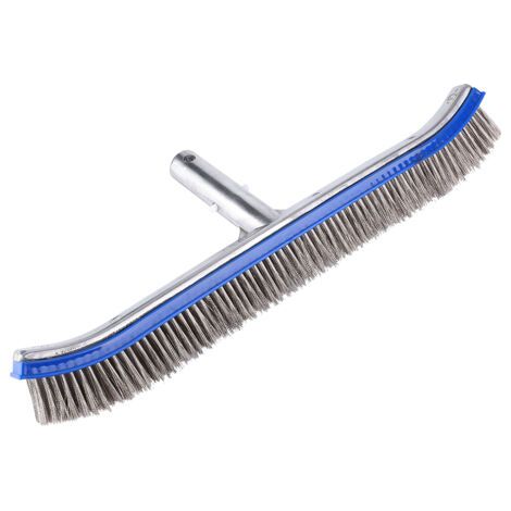 QORVA- Fournitures de nettoyage de murs de fond de brosse en acier de piscine de 18 pouces pour source chaude de Spa d'étang (1/5)