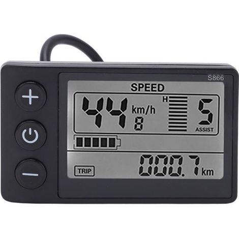 Zerone compteur d\'affichage LCD pour vélo électrique Vélo électrique S866 LCD Display Meter 24V 36V 48V Panneau de commande avec-Ywey (1/4)