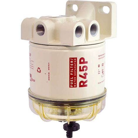 The R45P oil-water separator assembly is suitable for use on speedboats, tankers and small diesel engines as a diesel filter. (1/4)