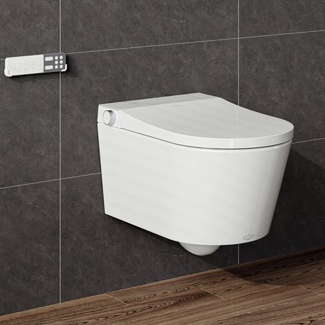 Intelligent Toilette Spülrandlos Dusch WC mit Sitzheizung Trocknungsfunktion Nachtlicht - einstellbare Wasserdruck und Temperatur HOROW (1/5)