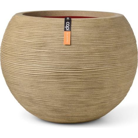 Vase boule - CAPI EUROPE - Rib NL - 40 x 32 cm - Beige
