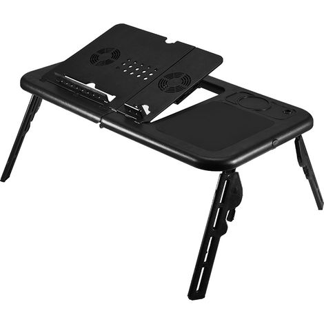 Tablette de Lit Pliable et Réglable pour Ordinateur Portable, PC, Laptop (Noir) (1/5)