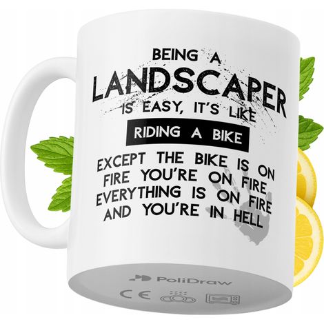 Lustige Tasse für Landschaftsgärtner – Kaffee- oder Teetasse mit witzigem Textdesign – ideal für Geburtstage, Namenstage, Feiertage und besondere Anlässe. Hochwertige Tasse für Zuhause, Büro und Arbei