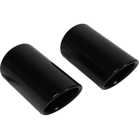 Embout d'échappement inox noir brillant 2 pièces, sortie de pot de remplacement pour A4 B8 Q5 (1/5)