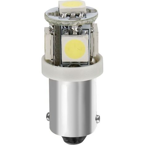 24V Led Series - 5 SMD x 3 chips - (T4W) - BA9s - 20 pz - Busta - Bianco - Doppia polarità (1/4)